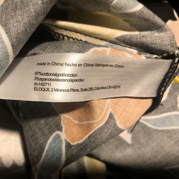 ELOQUII ELEMENTS Floral Print Fit & Flare Dress with Puff Sleeves Size 20 - Picture 8 of 8